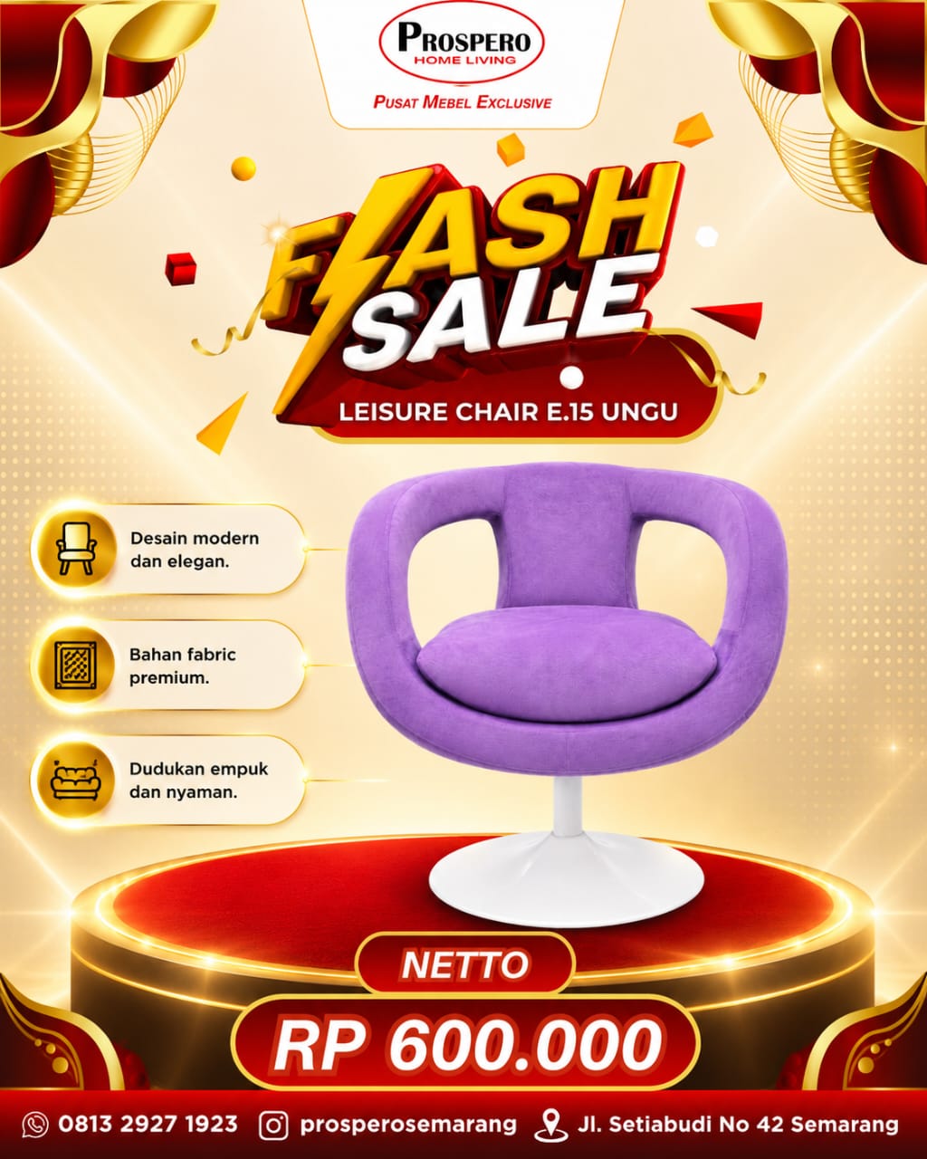 LEISURE CHAIR E.15 UNGU