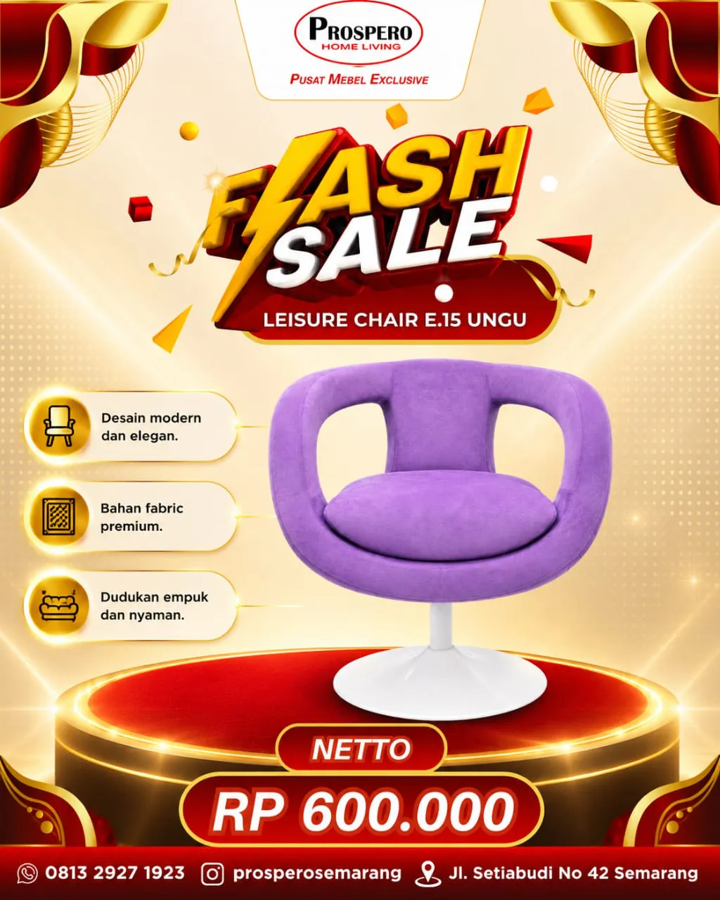 LEISURE CHAIR E.15 UNGU