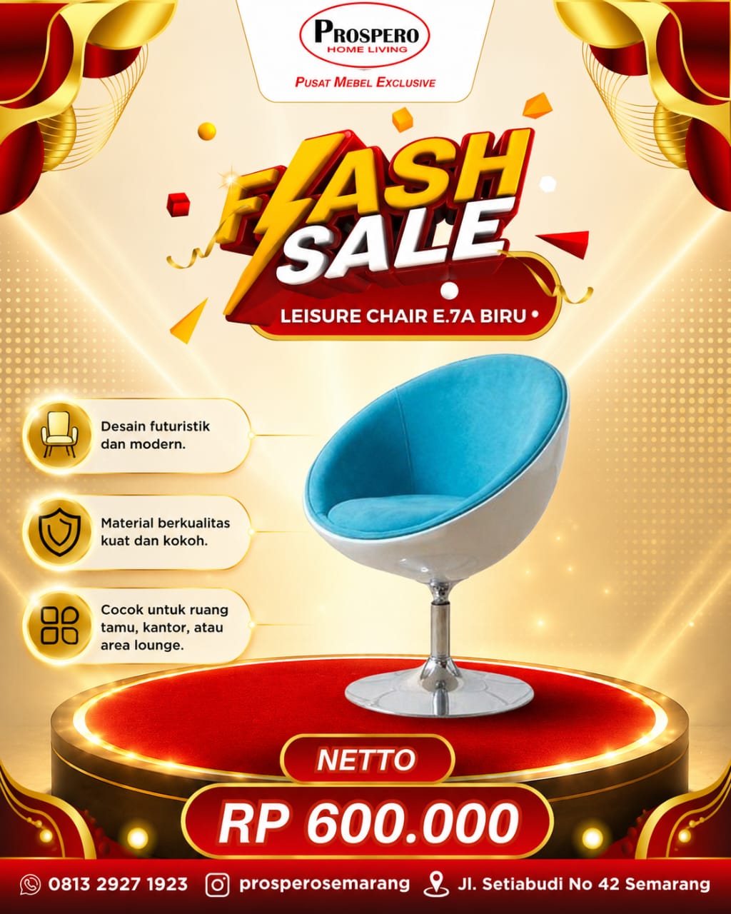 LEISURE CHAIR E.7A BIRU