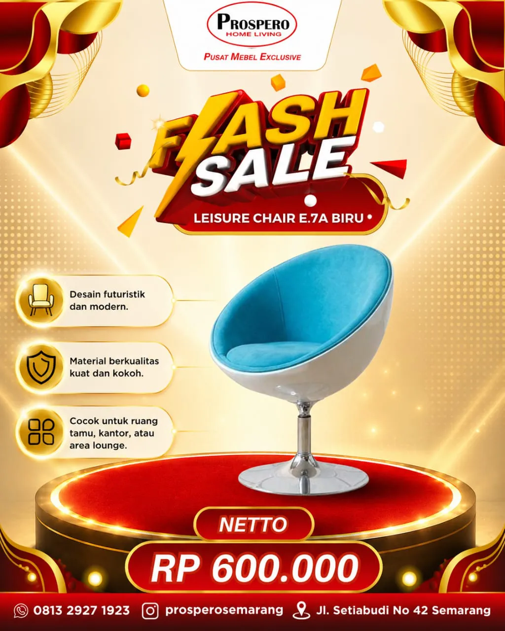 LEISURE CHAIR E.7A BIRU