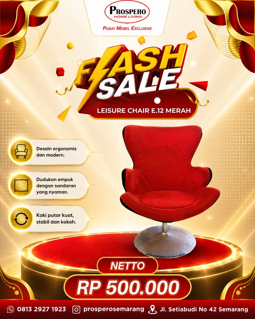 LEISURE CHAIR E.12 MERAH