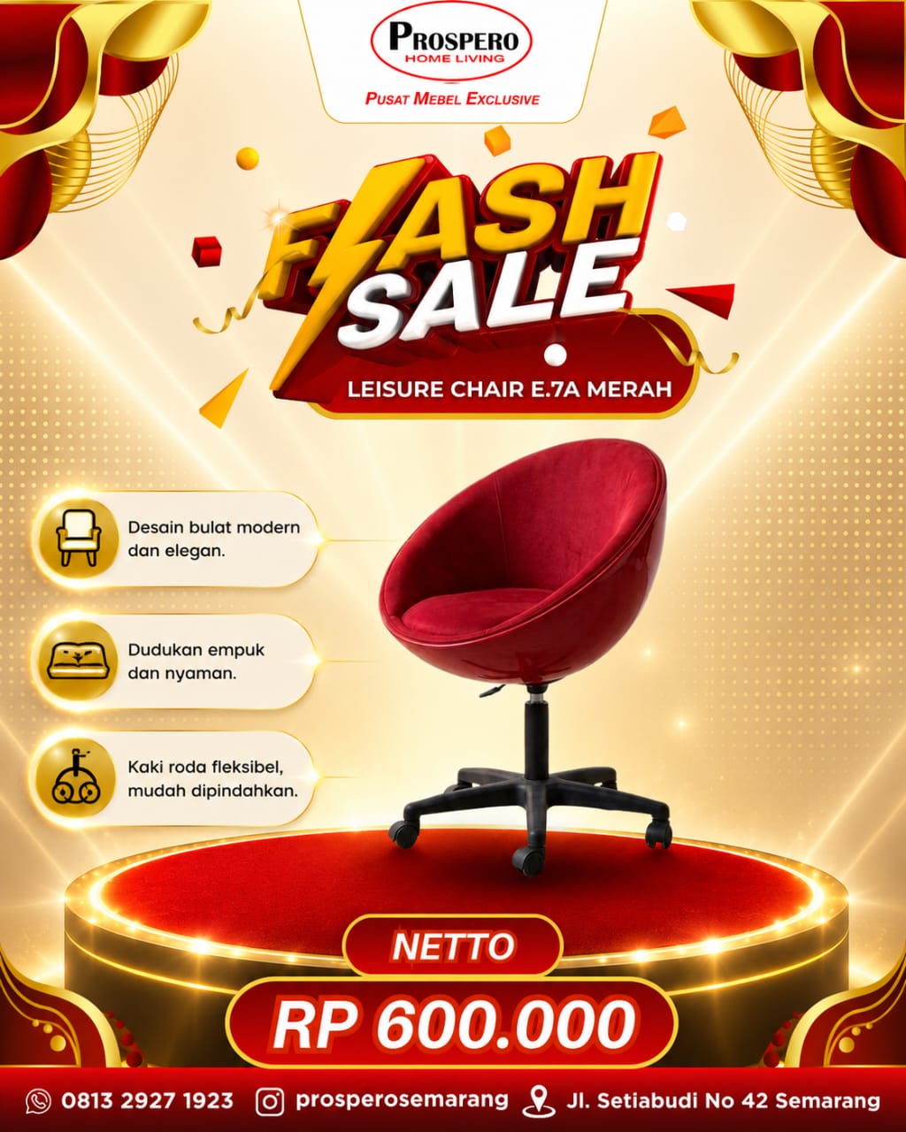 LEISURE CHAIR E.7A MERAH