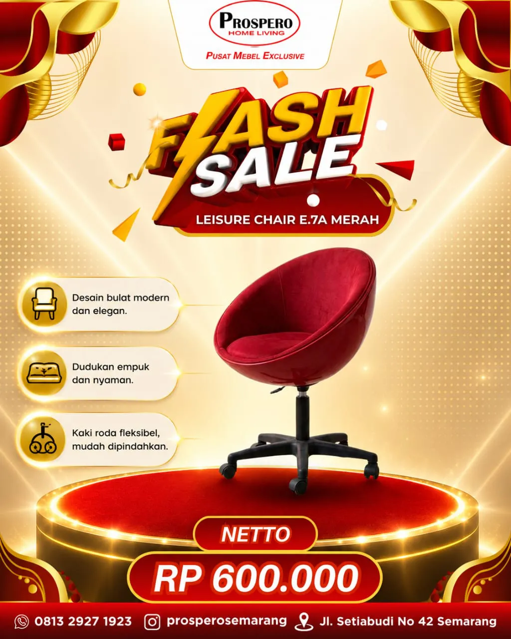 LEISURE CHAIR E.7A MERAH