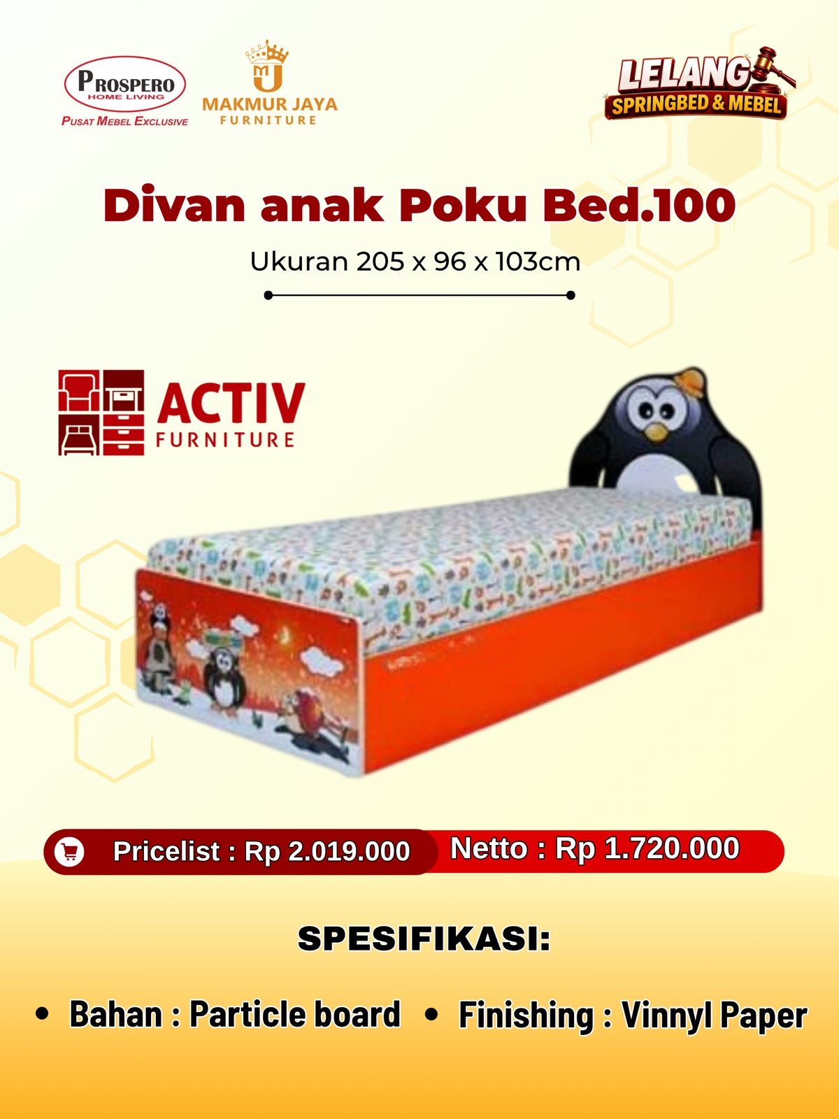 Bed ACTIV poku bed 100 mono colour