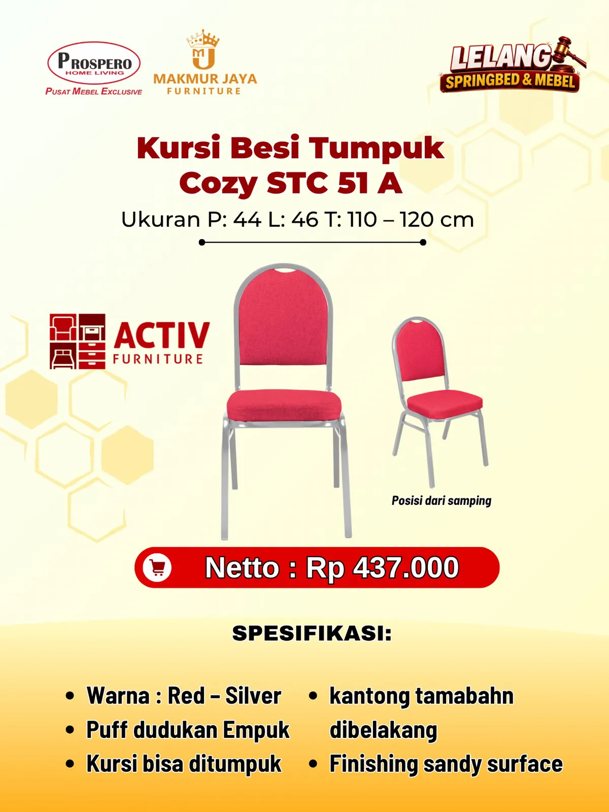 Kursi Besi Tumpuk Cozy STC 51 A