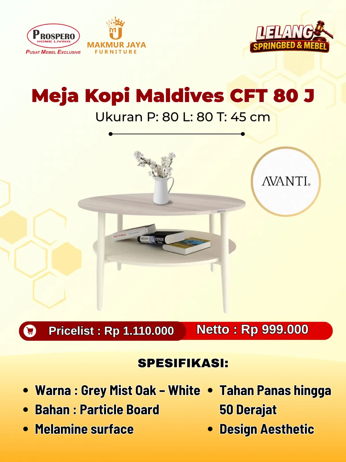 Meja Kopi Maldives CFT 80 J